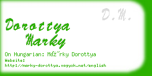 dorottya marky business card